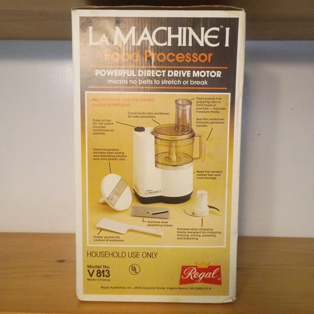 Vintage Regal La Machine 1 Food Processor‎ NEW Open Box V813